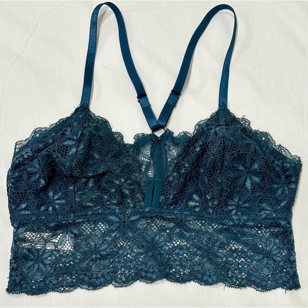 Marilyn Monroe Teal Green Lace Bralette Bra Size Small